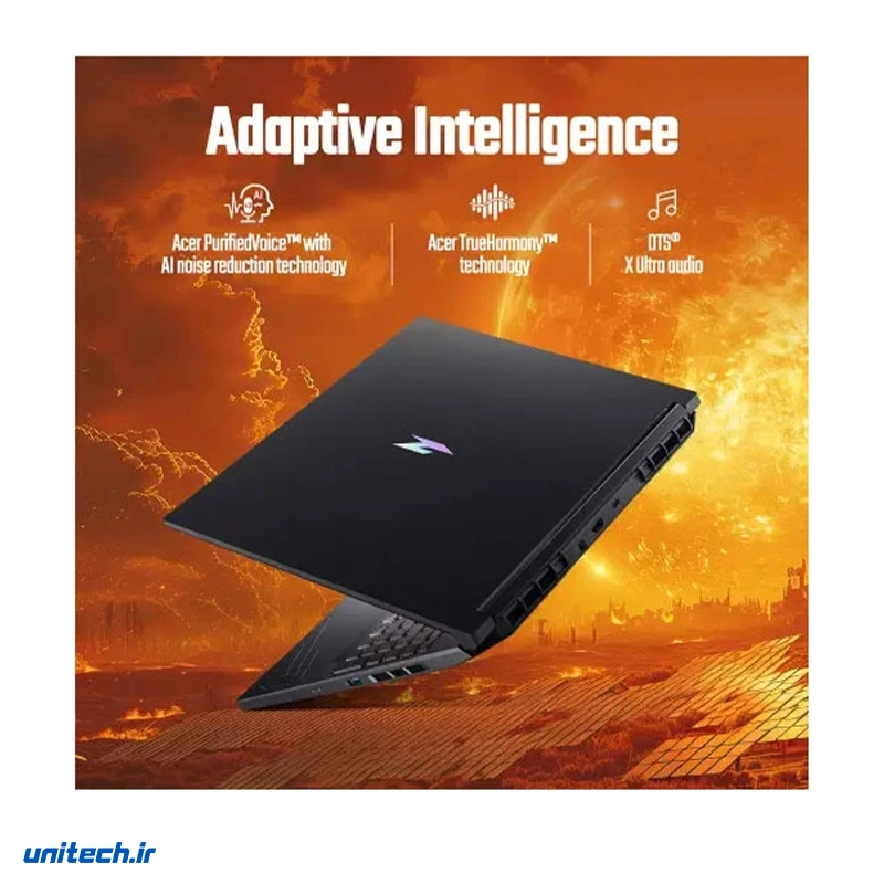 لپ تاپ 16 اینچی ایسر مدل Nitro V 16 ANV1671760Qi7 14650HX16GB DDR5 5600MHz512GB SSDRTX4050FHD 165Hz9